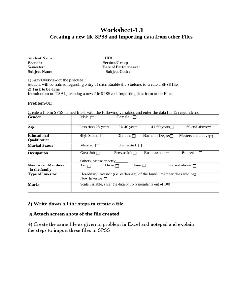 SPSS Data Import and File Creation Guide | PDF