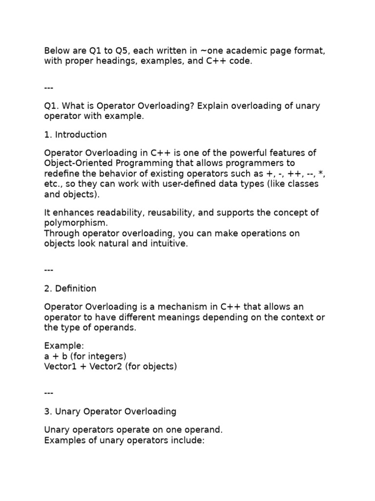 Below are Q1 to Q5, each writt | PDF | Class (Computer Programming ...