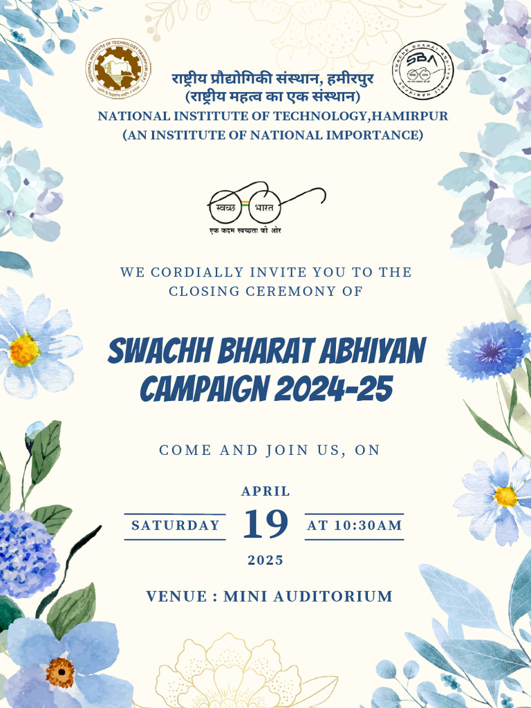 Swachh Bharat Abhiyan Closing Ceremony | PDF