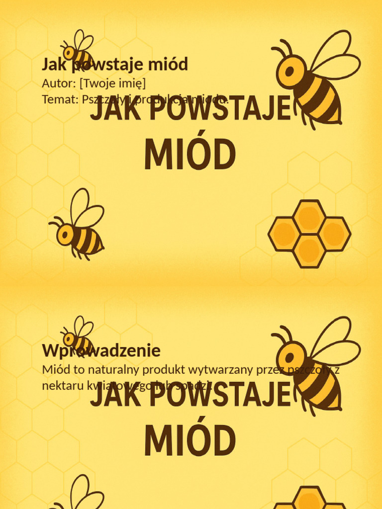 Jak Powstaje Miod Tlo | PDF