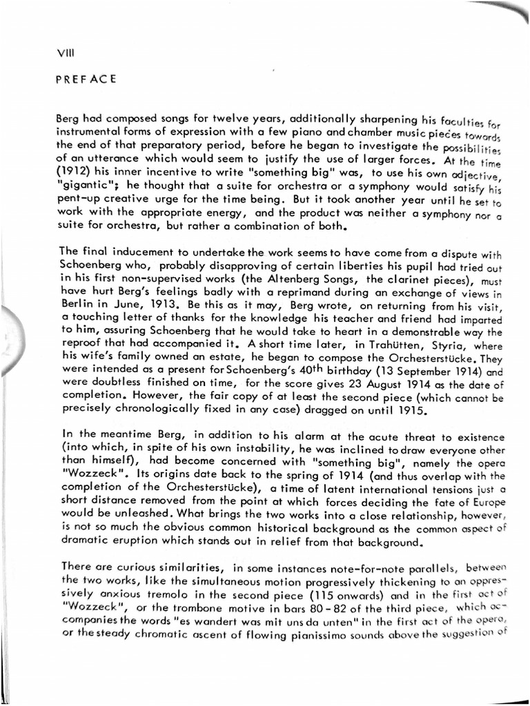 Berg - Opus 6 Notes | PDF