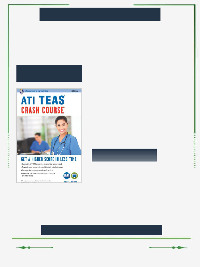 ATI TEAS Crash Course 3rd Edition John Allen ebook downloadable chapter ...