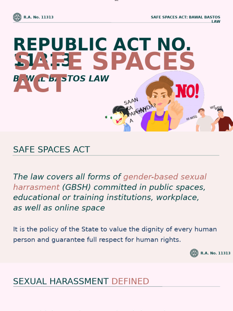 3-Safe Spaces Act | PDF | Harassment | Crimes