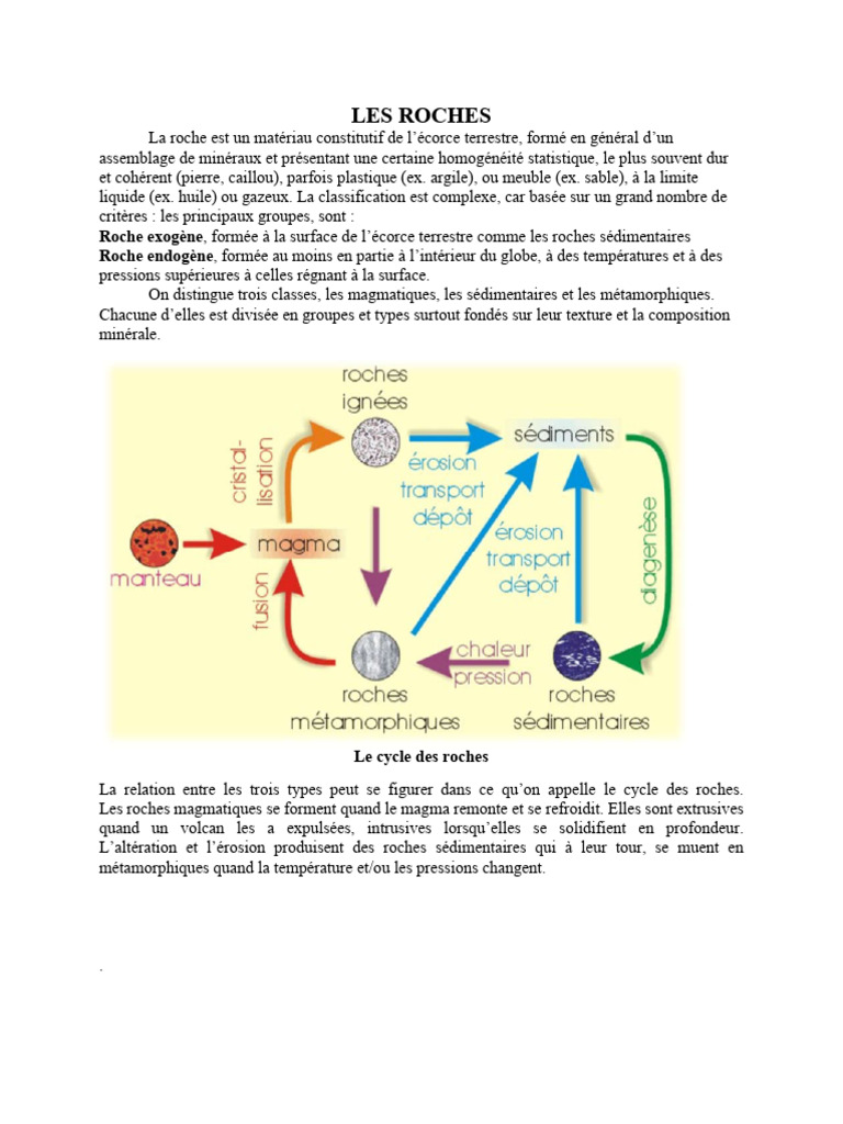 Classification et formation des roches | PDF | Roche magmatique | Magma