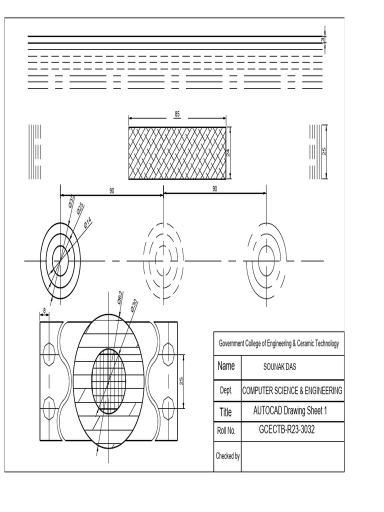 Autocad Drawing Sheet 1 Sounak.2 | PDF