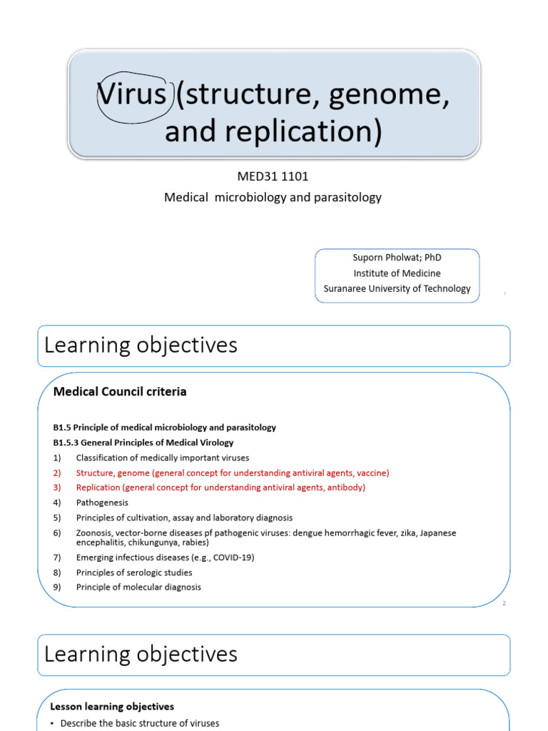 Virus Structure, Genome, and Replication | PDF | Virus | Antiviral Drug
