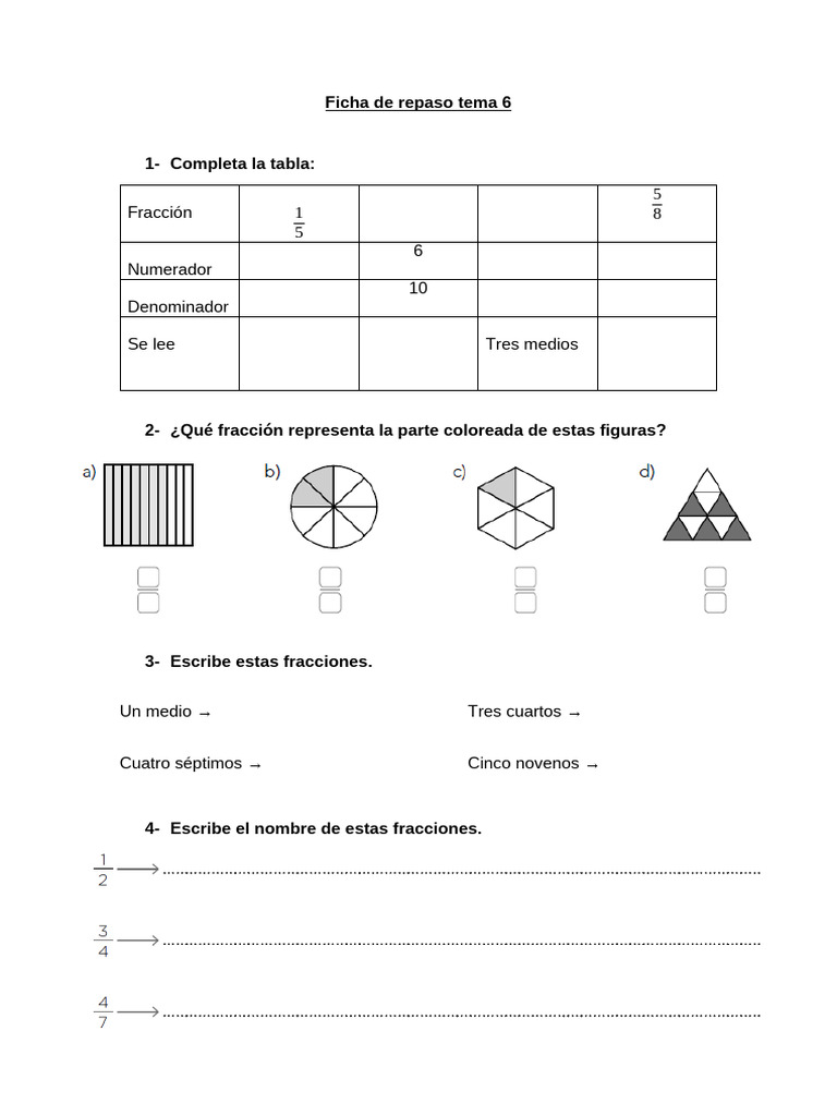 Ficha de Repaso Tema 6 | PDF