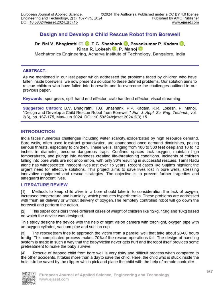 Design and Develop A Child Rescue Robot From Borew | PDF | Reliability ...