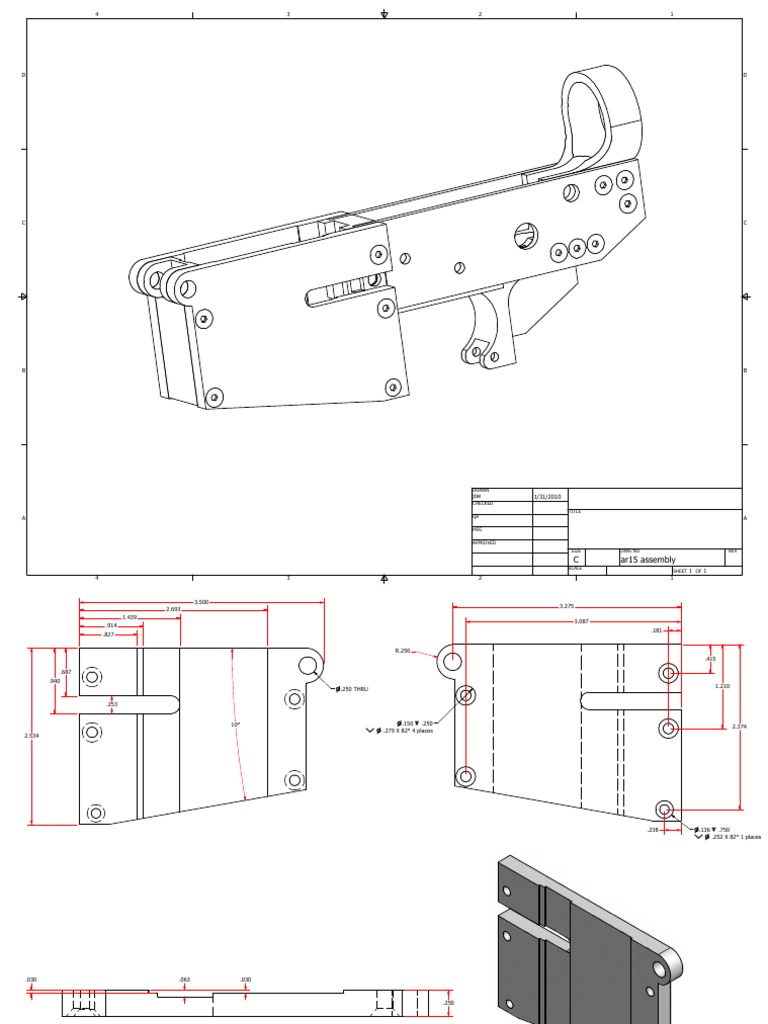 60995712 Scratch Built AR 15 Bolt Together Receiver Plans