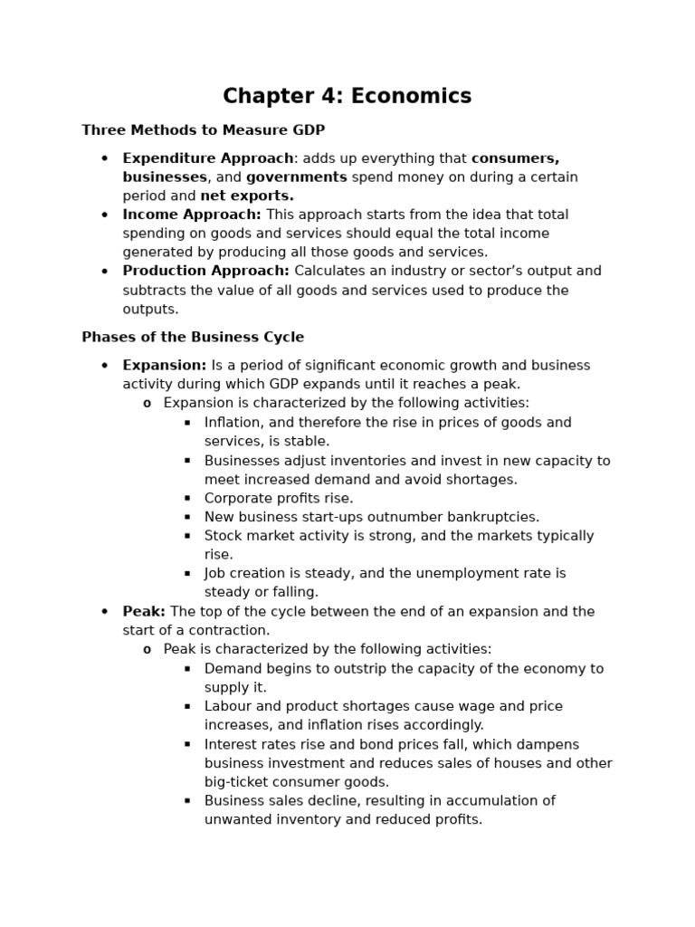Understanding GDP and Business Cycles | PDF | Recession | Inflation