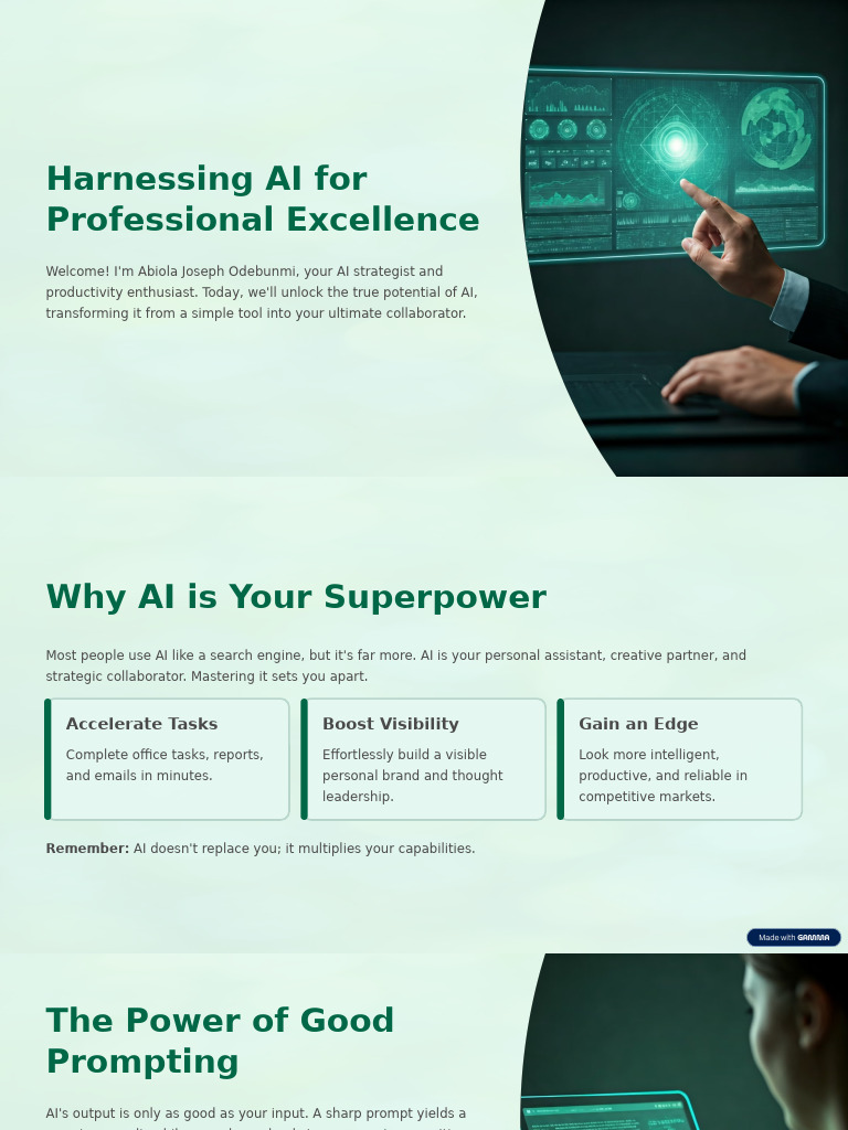 Harnessing AI for Professional Excellence | PDF | Artificial ...