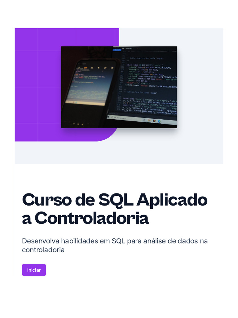 SQL para Controladoria: Análise e Relatórios | PDF | SQL | Análise de dados