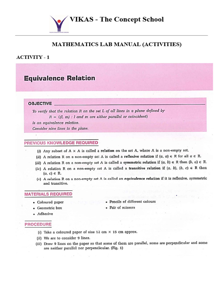 21. Mathematics Lab Manual | PDF