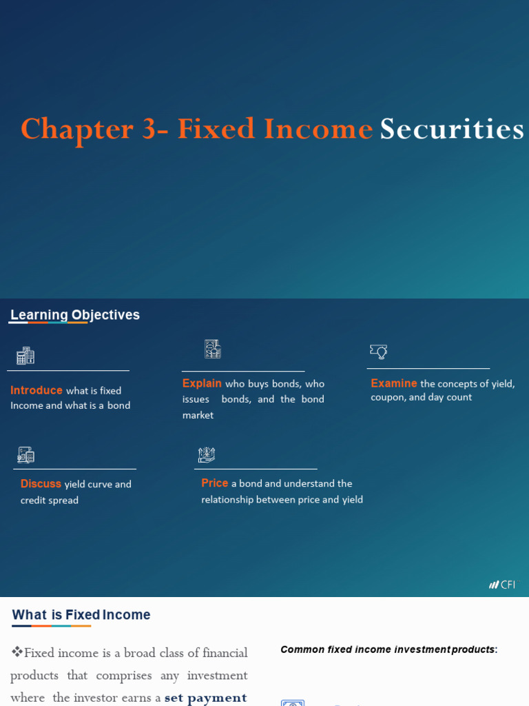Chapter 3- Fixed Income Securities | PDF | Bonds (Finance) | Yield ...