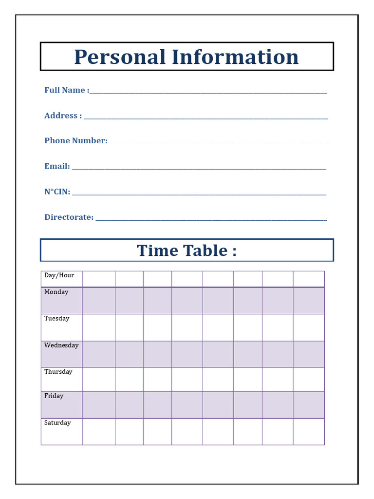PI Timetable | PDF
