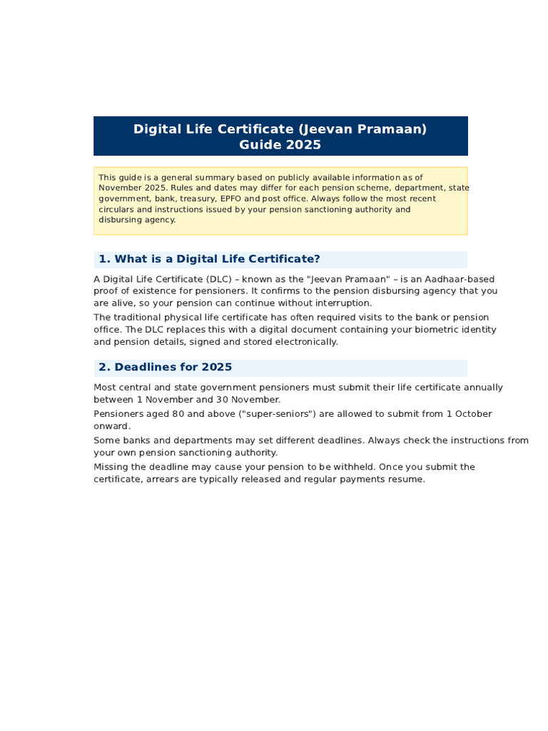 Digital Life Certificate Guide 2025 | PDF | Computing | Authentication
