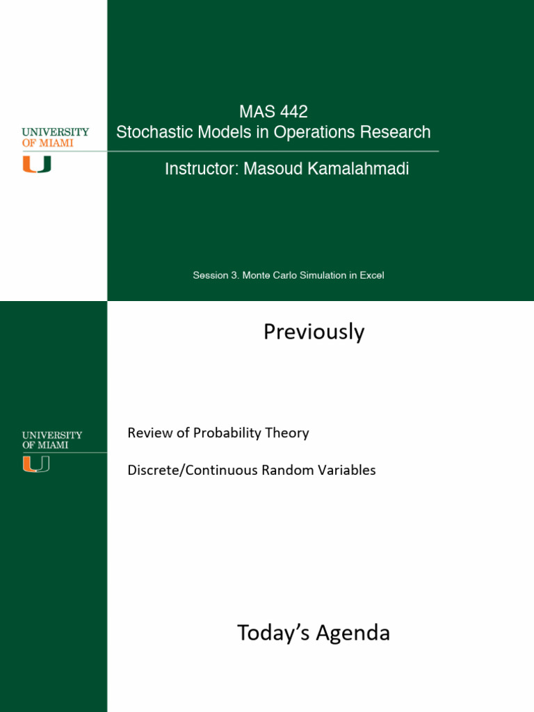 Monte Carlo Simulation in Excel Guide | PDF | Probability Distribution ...