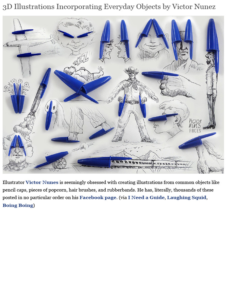 3D Illustrations Incorporating Everyday Objects by Victor Nunez ...