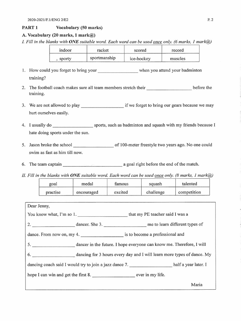 Vocabulary and Writing Assessment Guide | PDF | Vocabulary | Communication