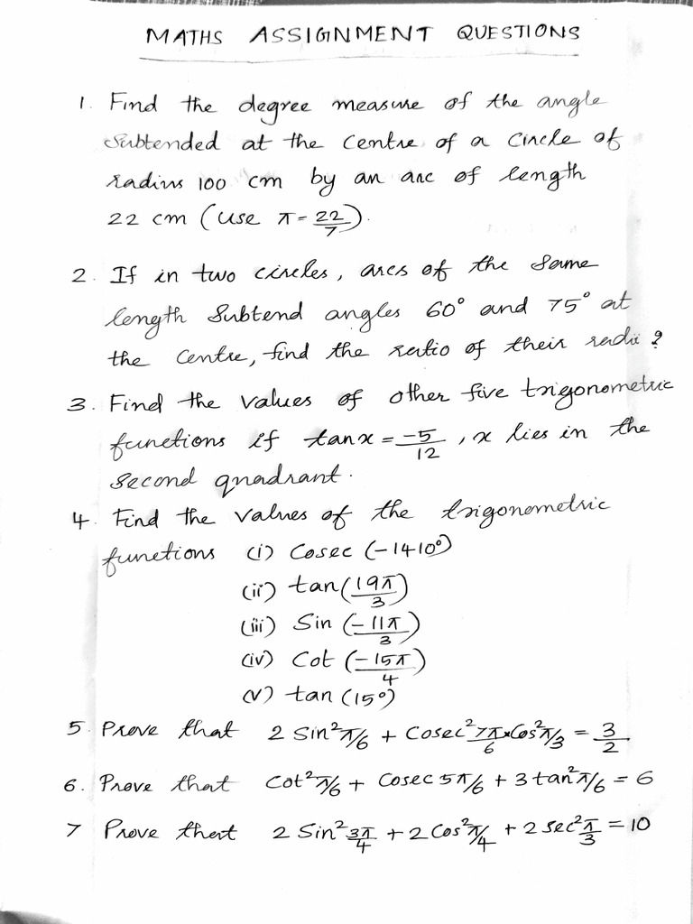 Maths Assignment | PDF