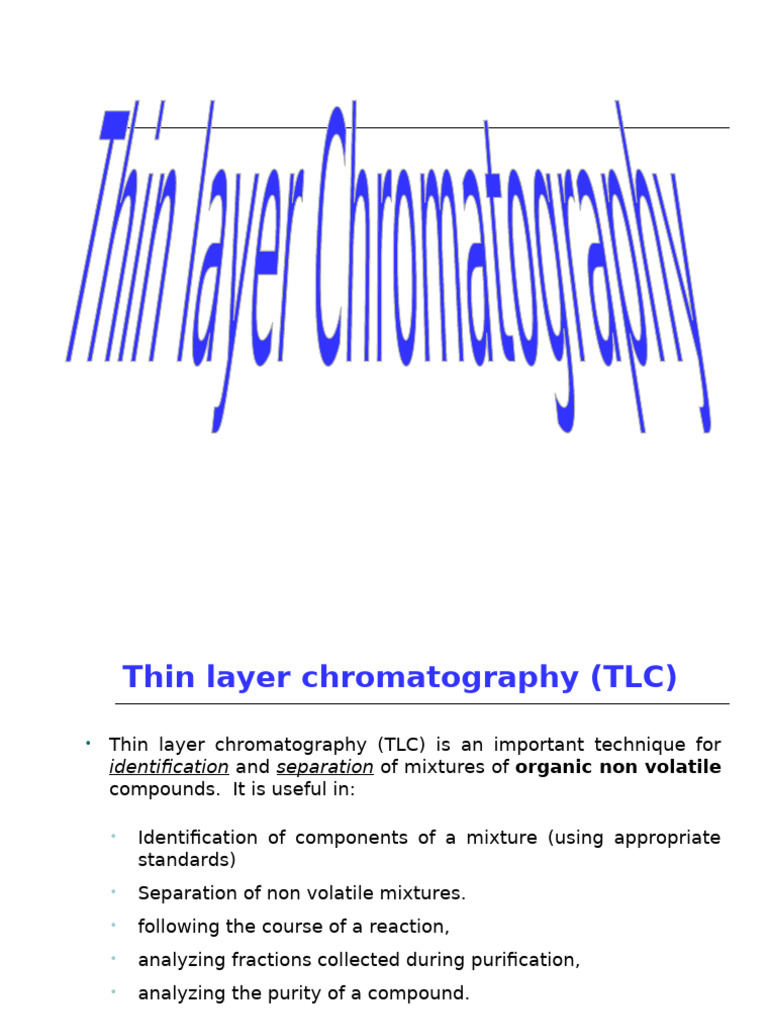 Thin Layer Chromatography (TLC) Guide | PDF | Thin Layer Chromatography ...
