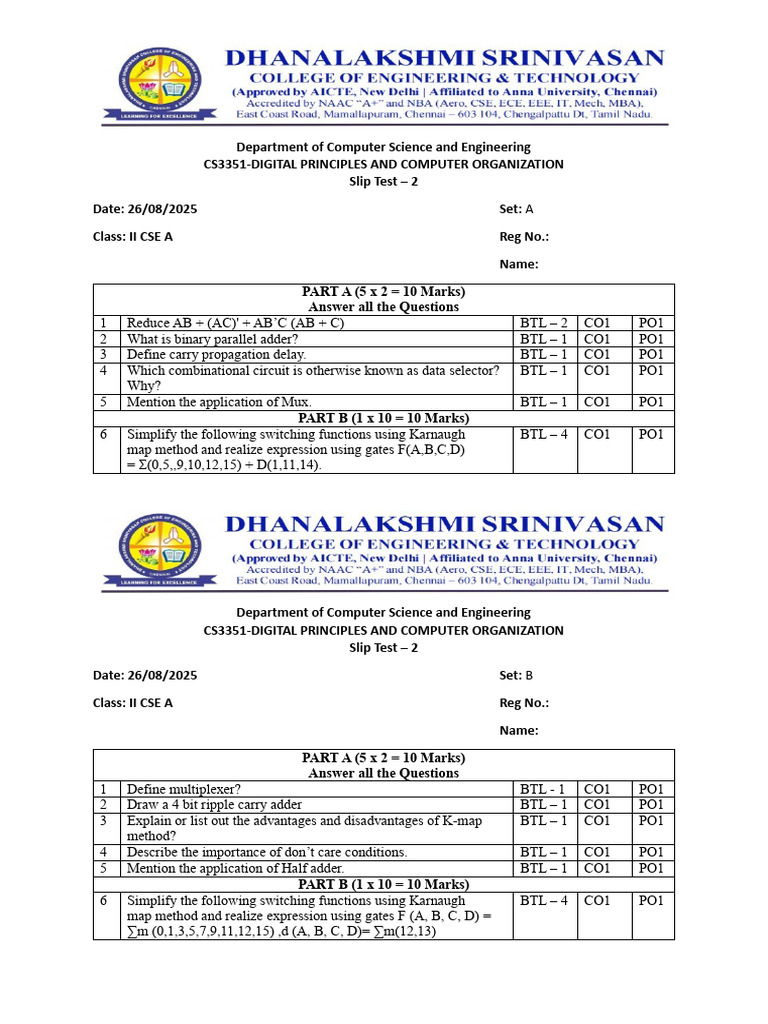 Slip Test 2 | PDF | Electronic Design | Electronic Engineering