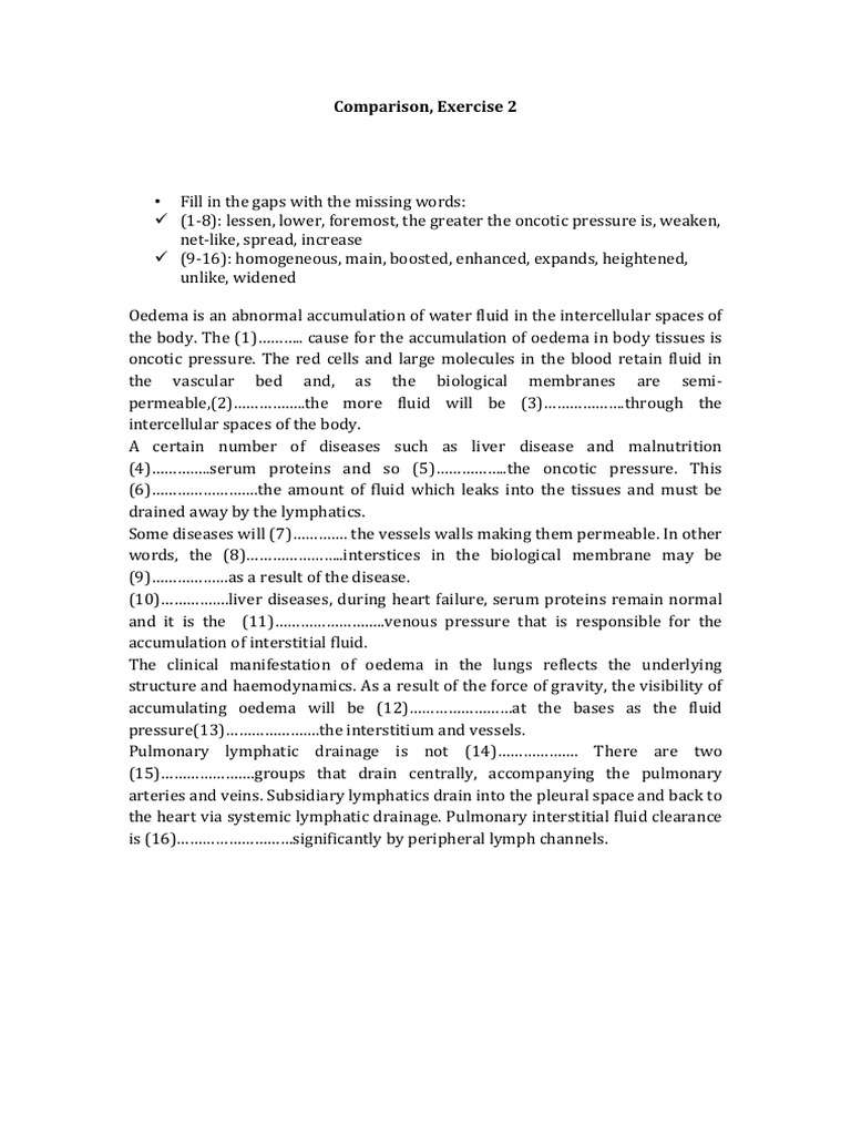 Comparison Exercise 2 | PDF