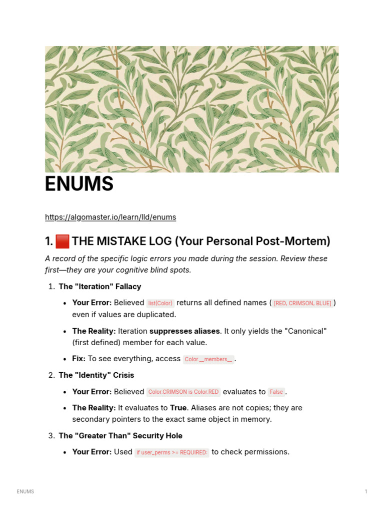ENUMS | PDF | Boolean Data Type | Pointer (Computer Programming)