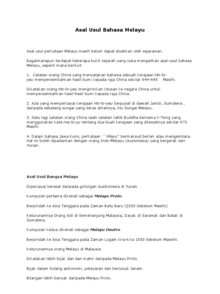 Gratis Unduh Gambar Asal Usul Bahasa Melayu Terkeren by Cikimm.com
