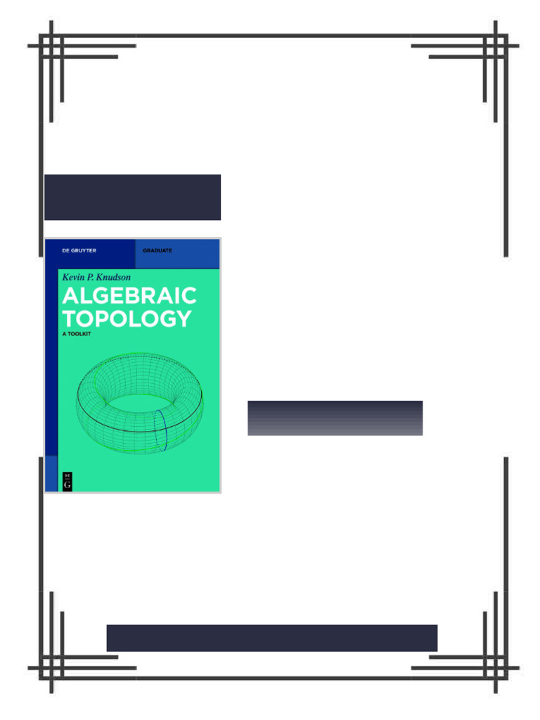 Algebraic Topology A Toolkit 1st Edition Kevin P. Knudson online ebook ...