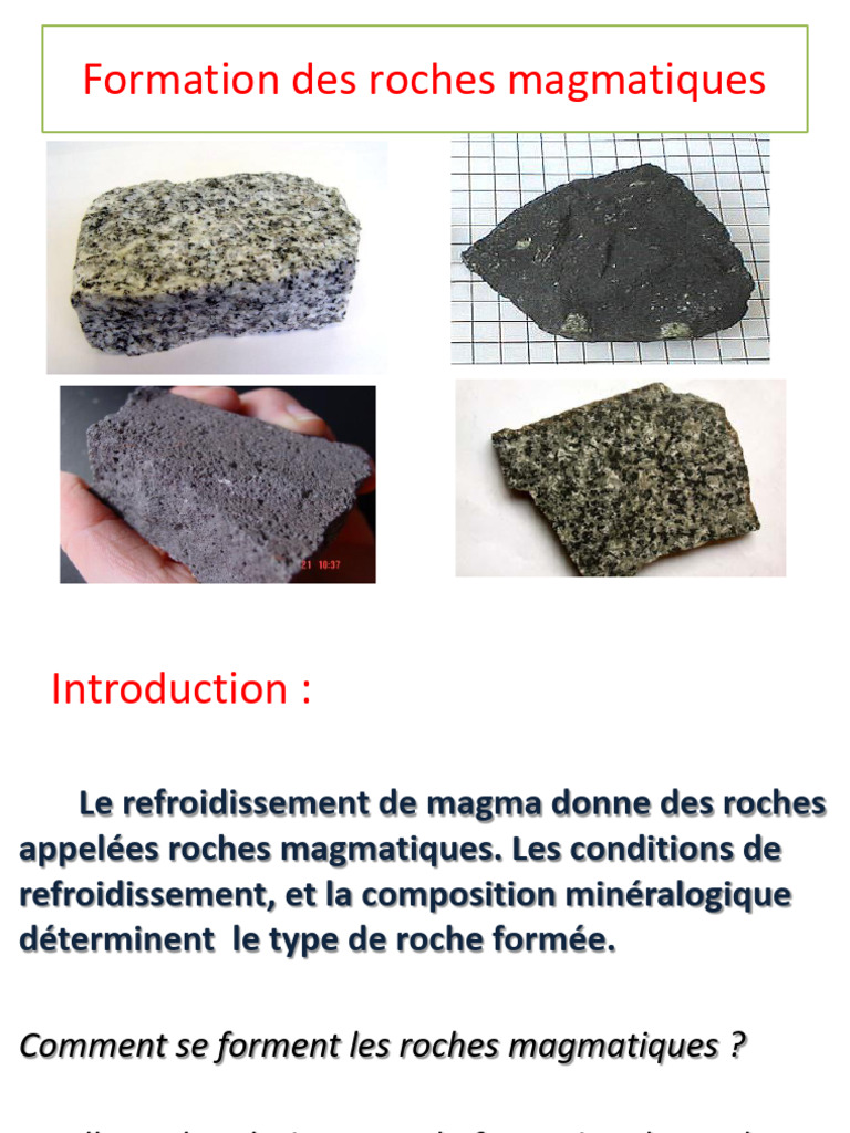 Formation des Roches Magmatiques | PDF | Roche magmatique | Granit
