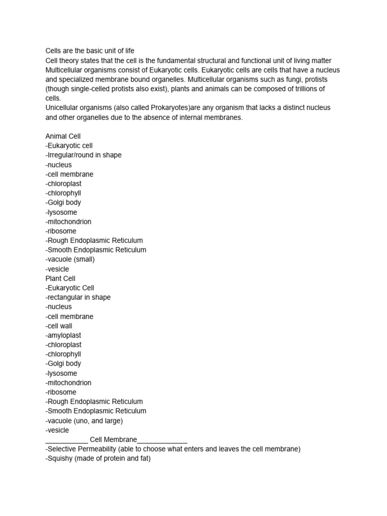 Understanding Cell Structure and Function | PDF | Cell (Biology ...
