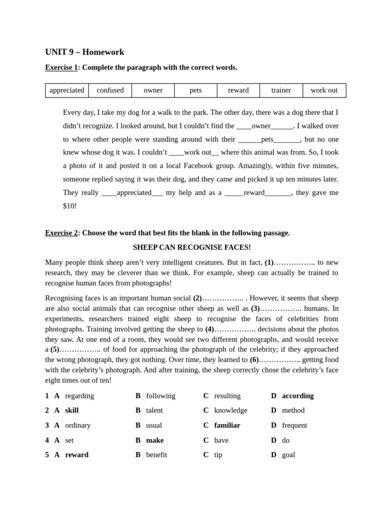 UNIT 9 | PDF | Cognition