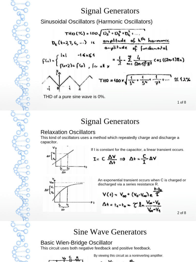Signal Generators and Oscillators Guide | PDF | Electronic Oscillator ...