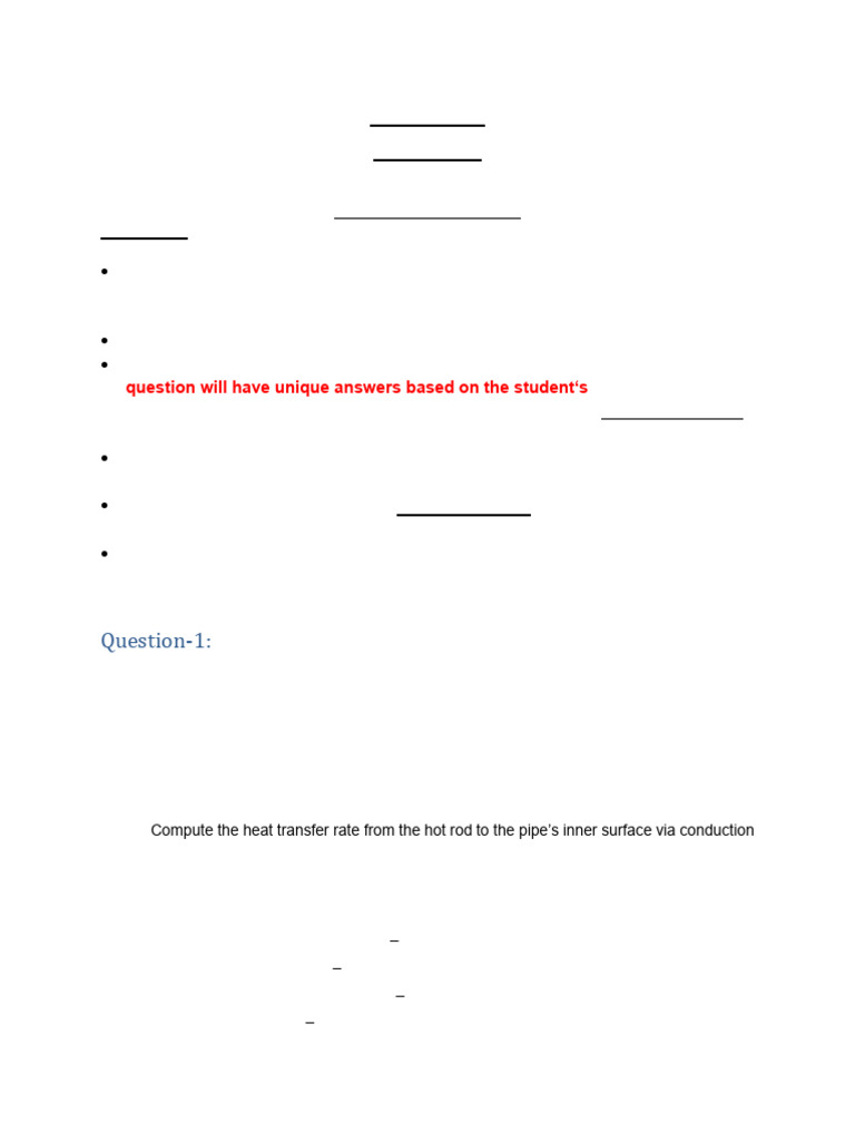 MENG 335 Assignment 1 Instructions | PDF | Heat Transfer | Thermal ...