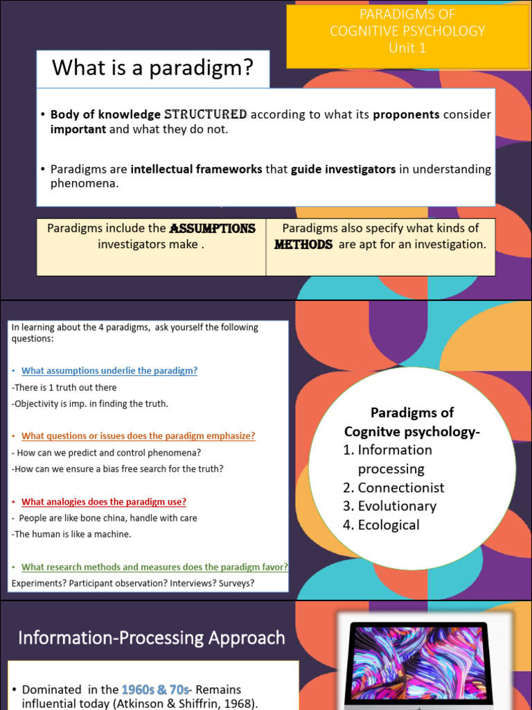 Understanding Cognitive Psychology Paradigms | PDF | Cognitive Science ...