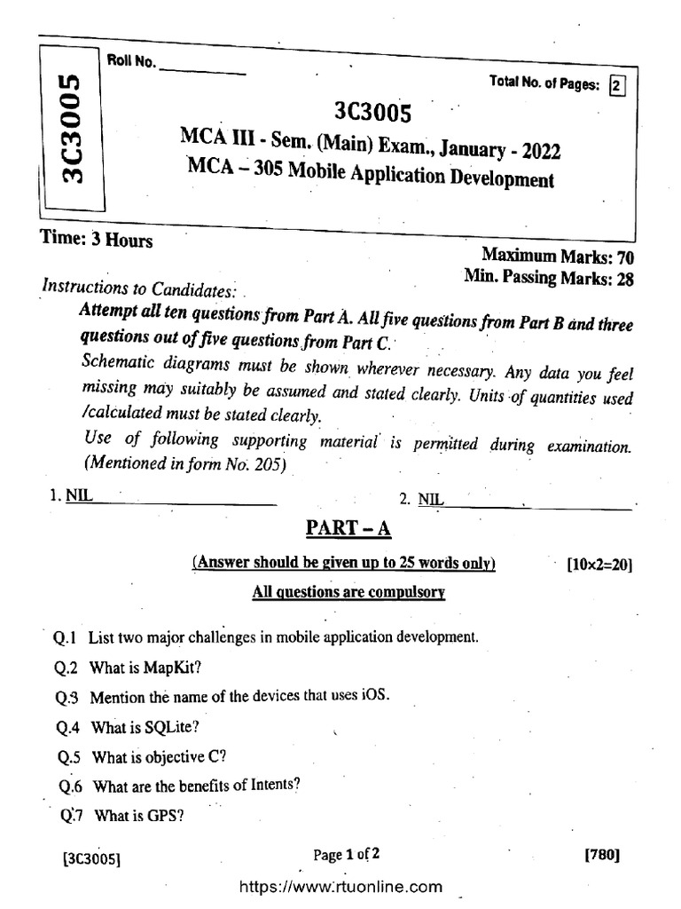Mobile Application Development Jan 2022 | PDF