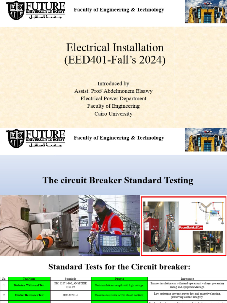 Circuit Breaker Testing Standards Guide | PDF | Insulator (Electricity ...