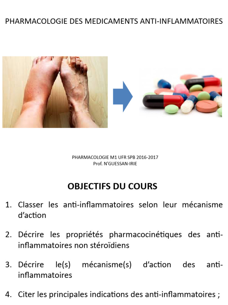 Pharmacologie des Anti-Inflammatoires | PDF | Prostaglandine | Anti ...