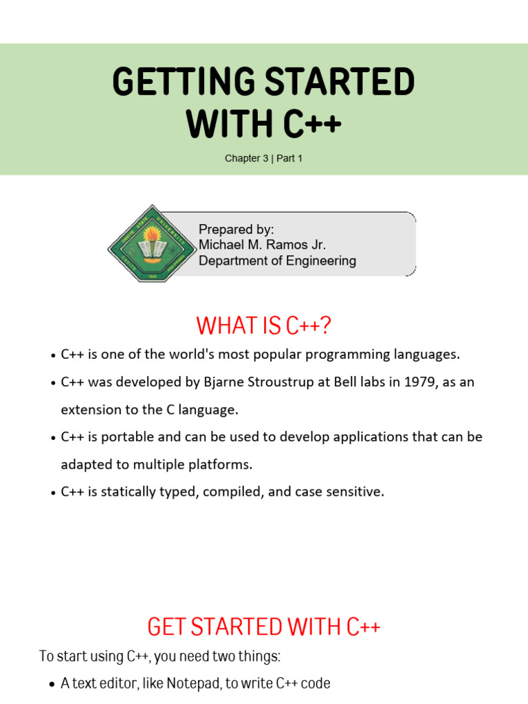 Introduction to C++ Programming Basics | PDF | C++ | Computer Programming