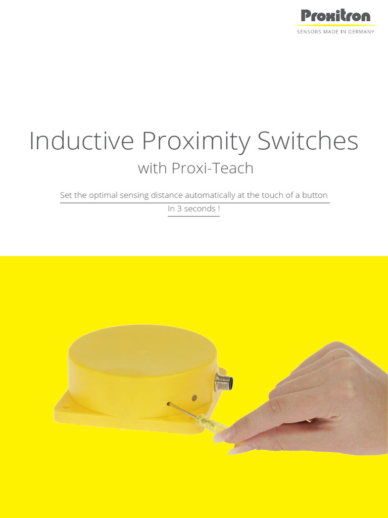 Proxi-Teach Inductive Proximity Switches | PDF