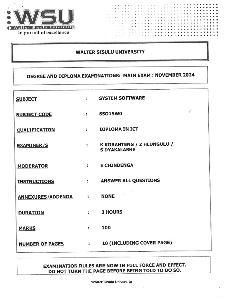 System Software Nov 2024 | PDF