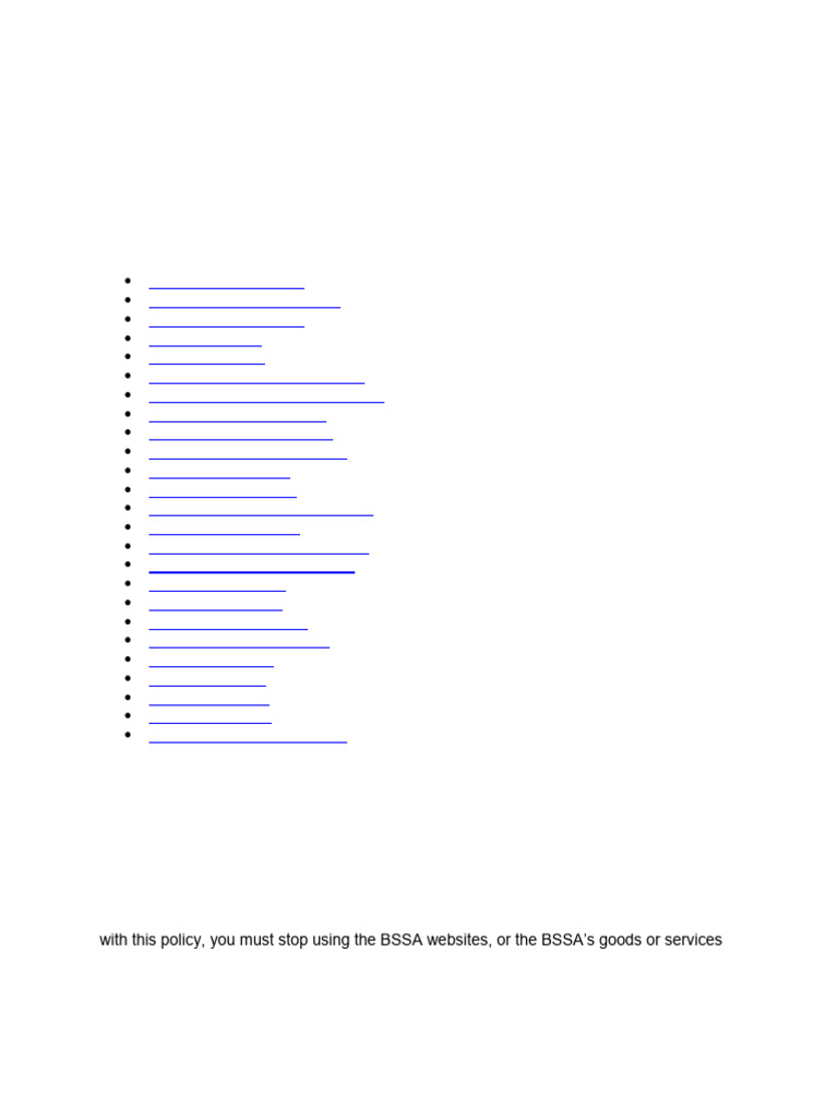 BSSA_Privacy_Policy | PDF | Privacy | Information