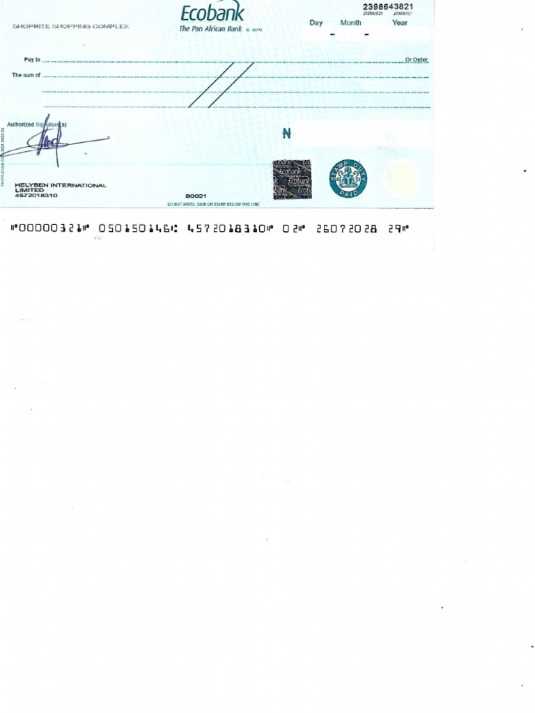 Cheque 1 | PDF