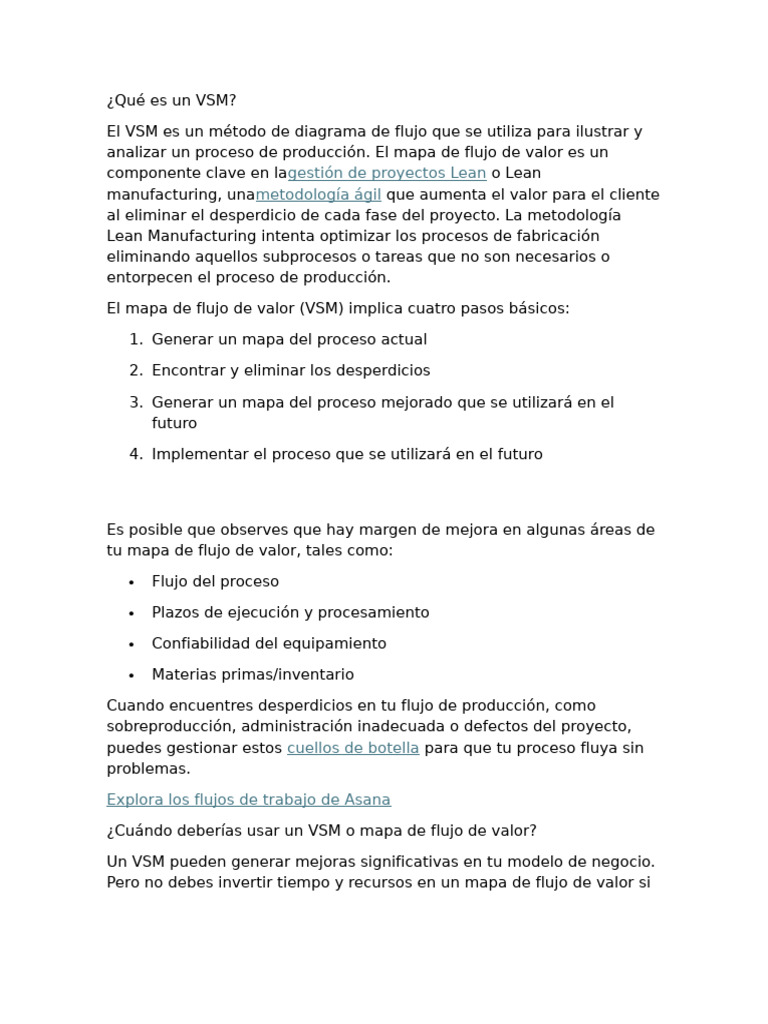 Guía para Crear un Mapa de Flujo de Valor | PDF | Lean Manufacturing ...