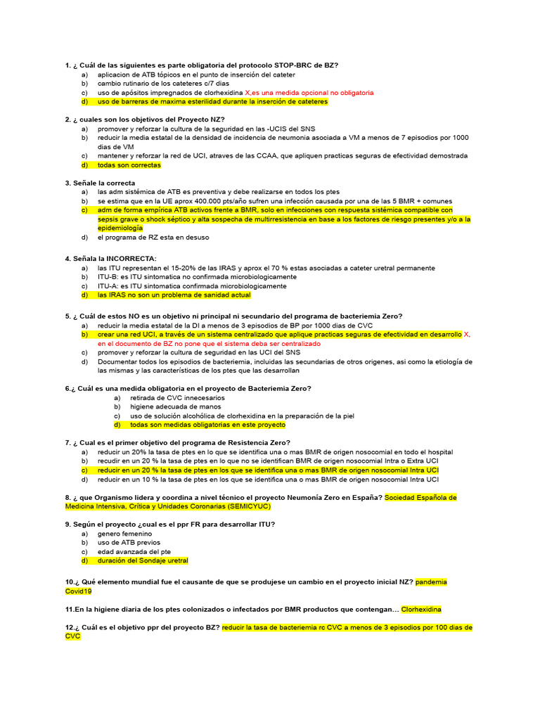 Protocolo STOP-BRC y Proyectos de Seguridad en UCI | PDF | Septicemia ...