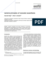 General Principles of Neonatal Anaesthesia