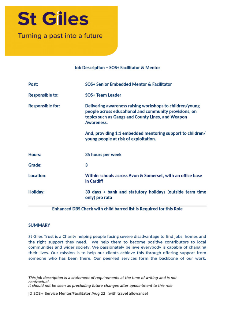 SOS+ Band 3 Embedded Mentor & Facilitator | PDF | Violence | Reflective ...