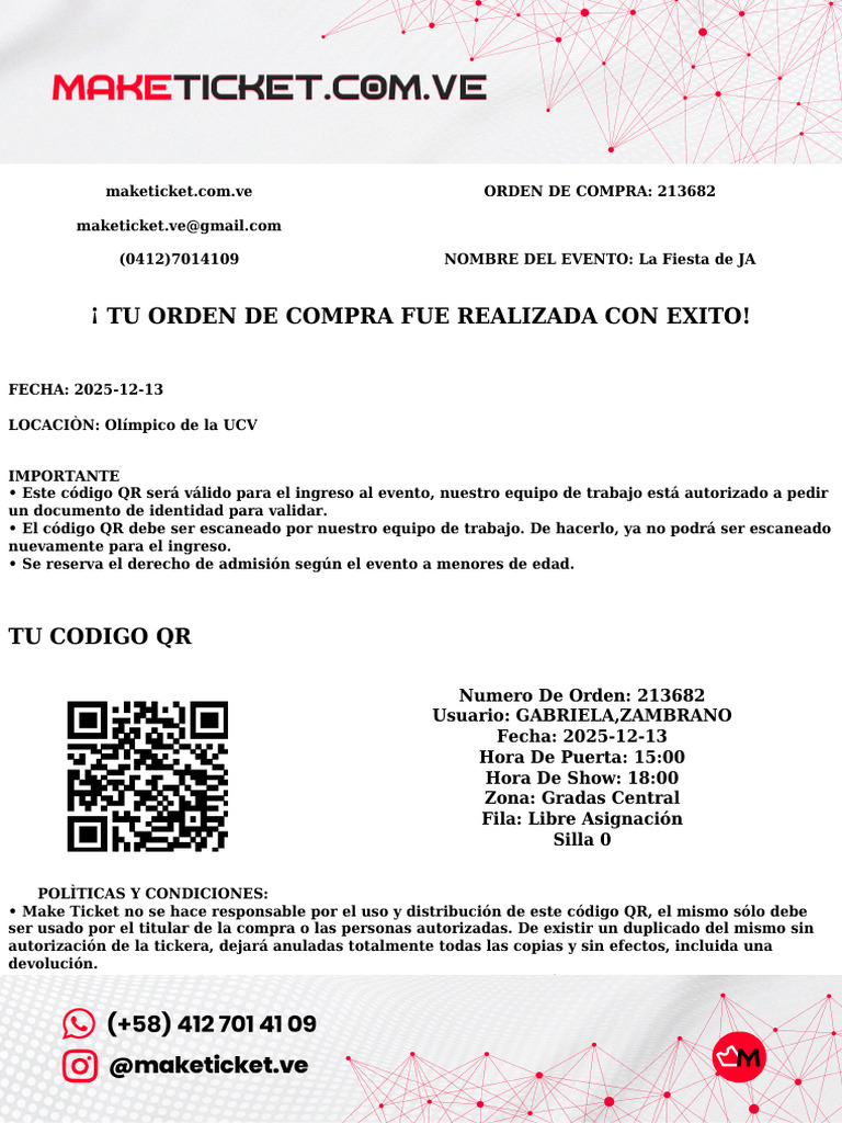 ¡ Tu Orden de Compra Fue Realizada Con Exito! | PDF