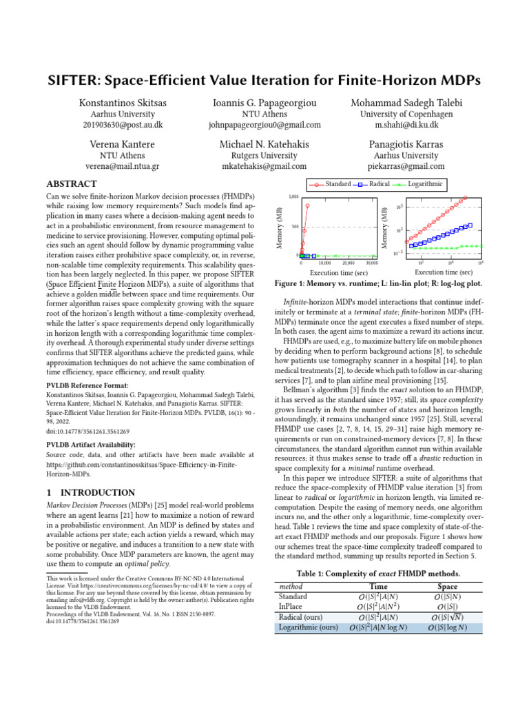 SIFTER: Efficient Value Iteration for MDPs | PDF | Computer Programming ...